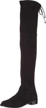 STUART WEITZMAN LOWLAND OVER THE KNEE BOOT BLACK SUEDE STRETCH 8.5 M